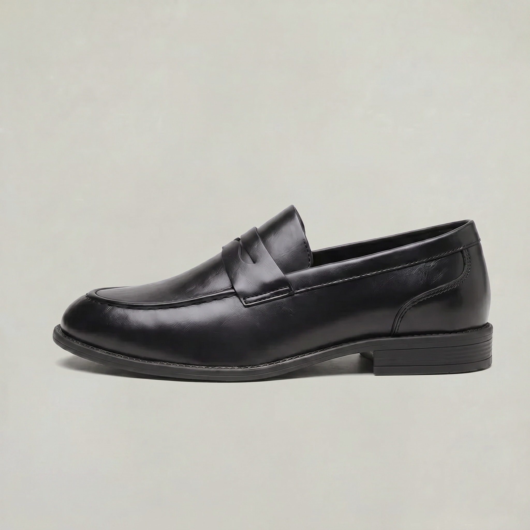 Men’s Leather Slip-On Loafers - Soft Sole Business Casual Shoes