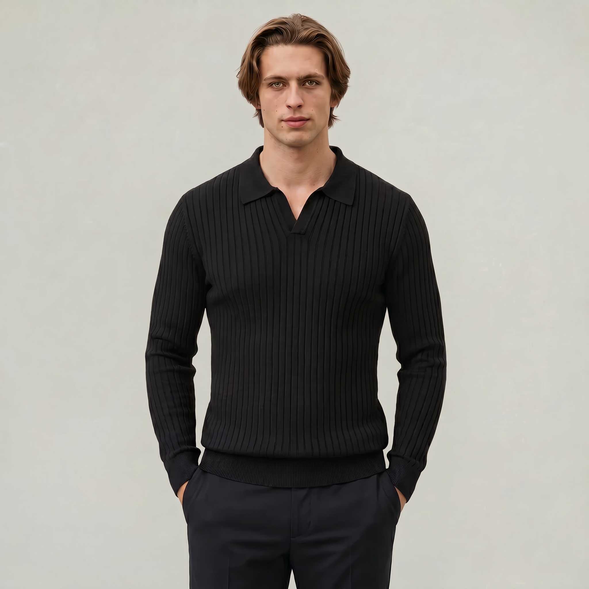 Men's Smart Casual V Neck Polo