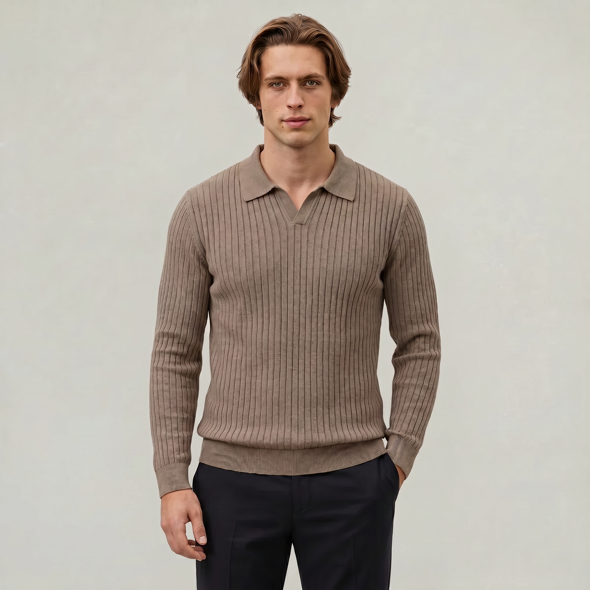 Men's Smart Casual V Neck Polo