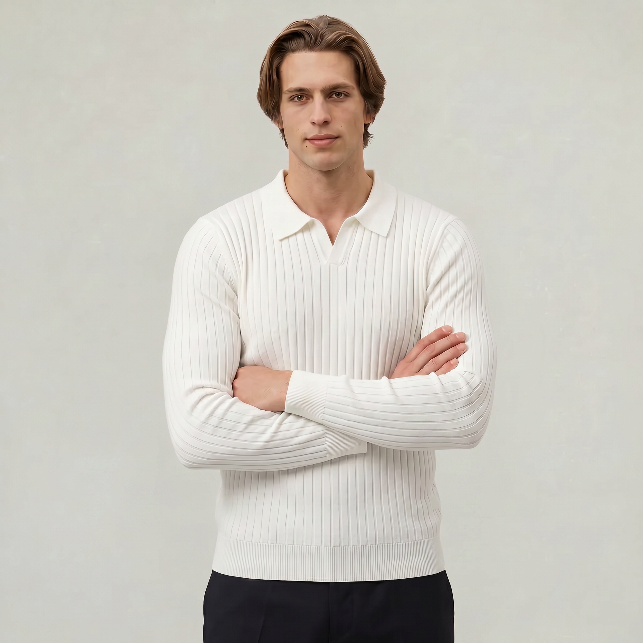Men's Smart Casual V Neck Polo