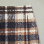 Women’s Plaid A-Line Skirt - High Waist Tweed Style Mini Skirt