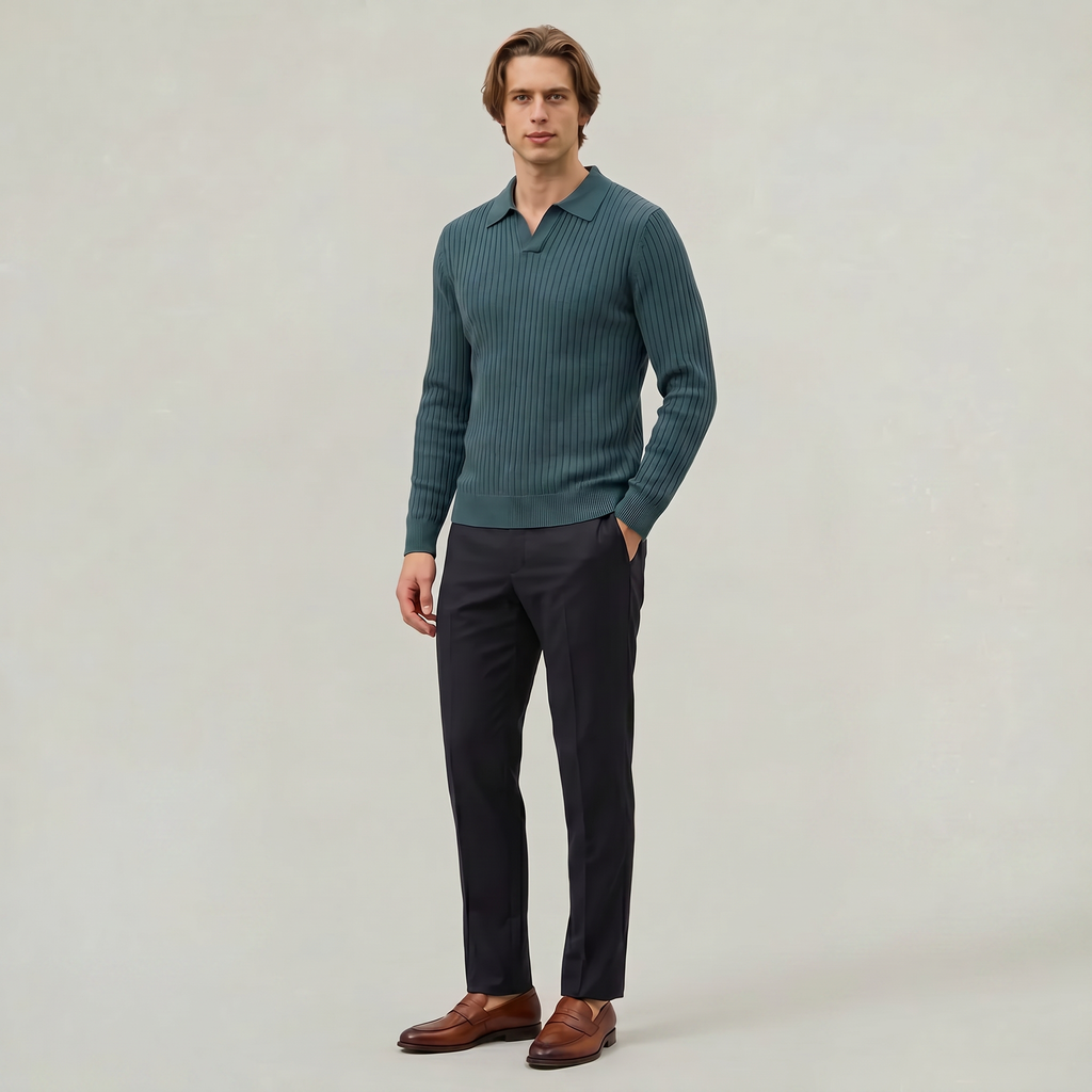 Men's Smart Casual V Neck Polo