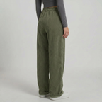 Women’s High-Waisted Corduroy Pants - Wide Leg Loose Fit
