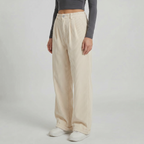 Women’s High-Waisted Corduroy Pants - Wide Leg Loose Fit