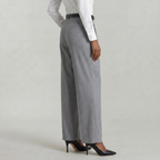 Women’s High Waist Wide Leg Trousers - Smart Casual Tailored Office Pants