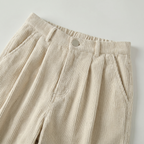 Women’s High-Waisted Corduroy Pants - Wide Leg Loose Fit