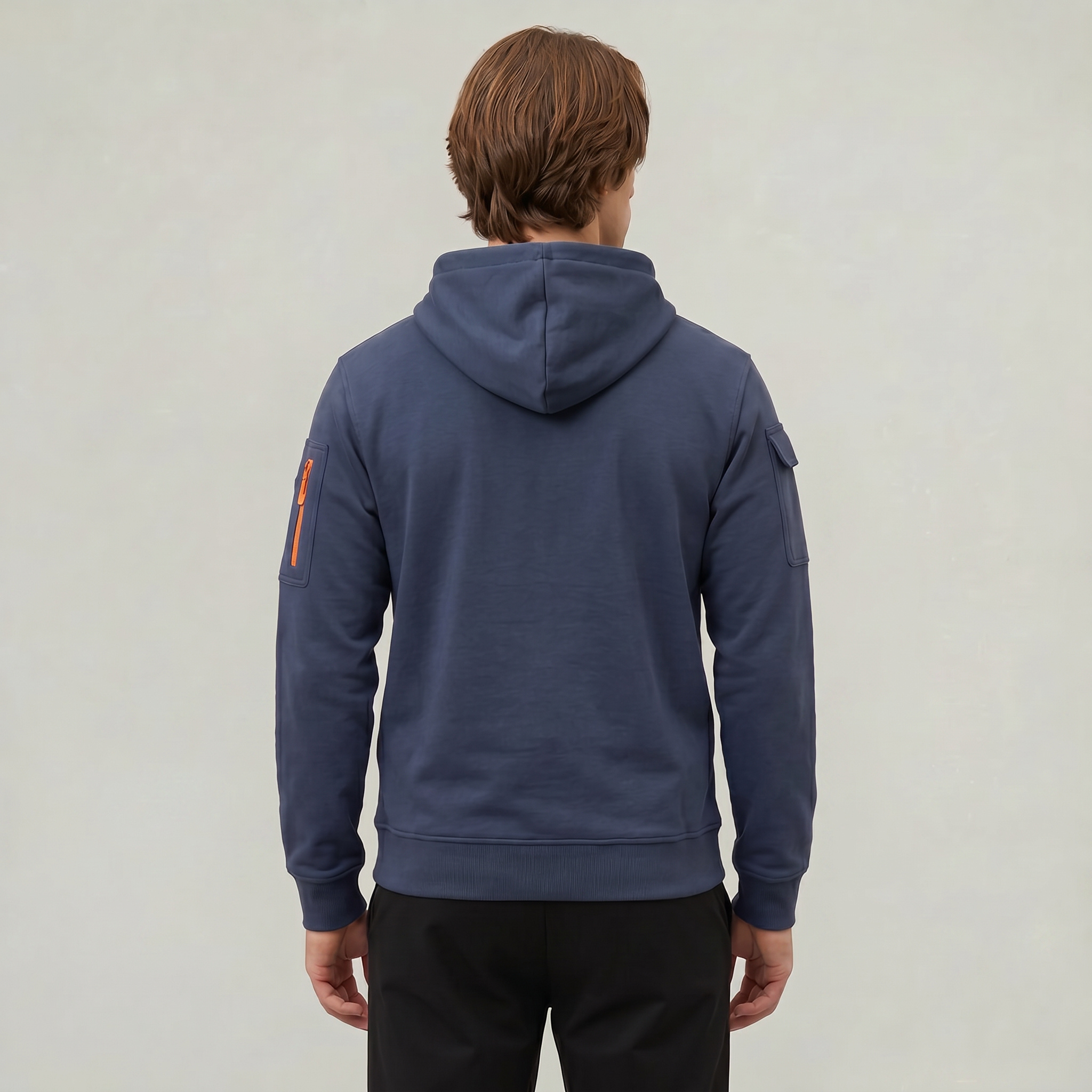 Men's Quarter Zip Tactical Hoodie - Multi-Pocket Fleece Pullover Sweatshirt