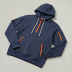Men's Quarter Zip Tactical Hoodie - Multi-Pocket Fleece Pullover Sweatshirt