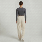 Women’s High-Waisted Corduroy Pants - Wide Leg Loose Fit