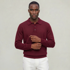 Men’s Polo Sweater - Long Sleeve Regular Fit