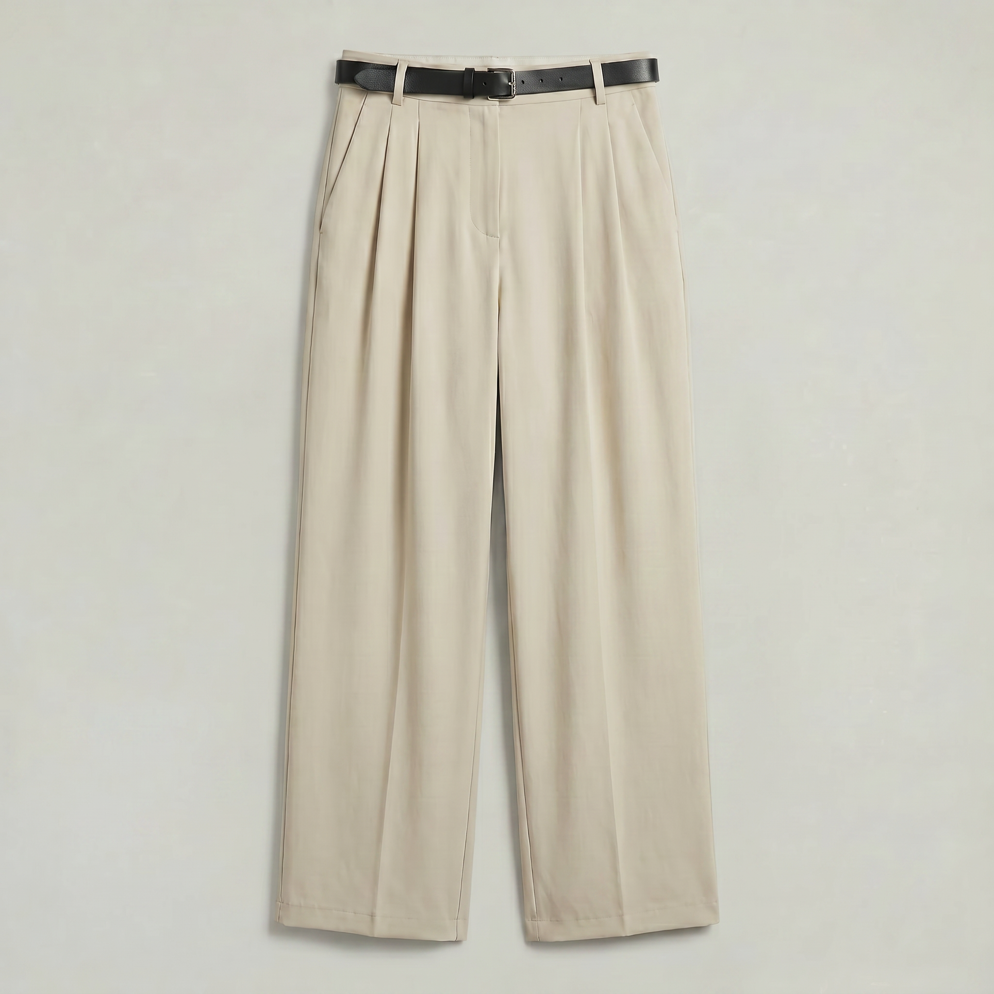Women’s High Waist Wide Leg Trousers - Smart Casual Tailored Office Pants