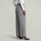 Women’s High Waist Wide Leg Trousers - Smart Casual Tailored Office Pants