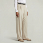 Women’s High Waist Wide Leg Trousers - Smart Casual Tailored Office Pants