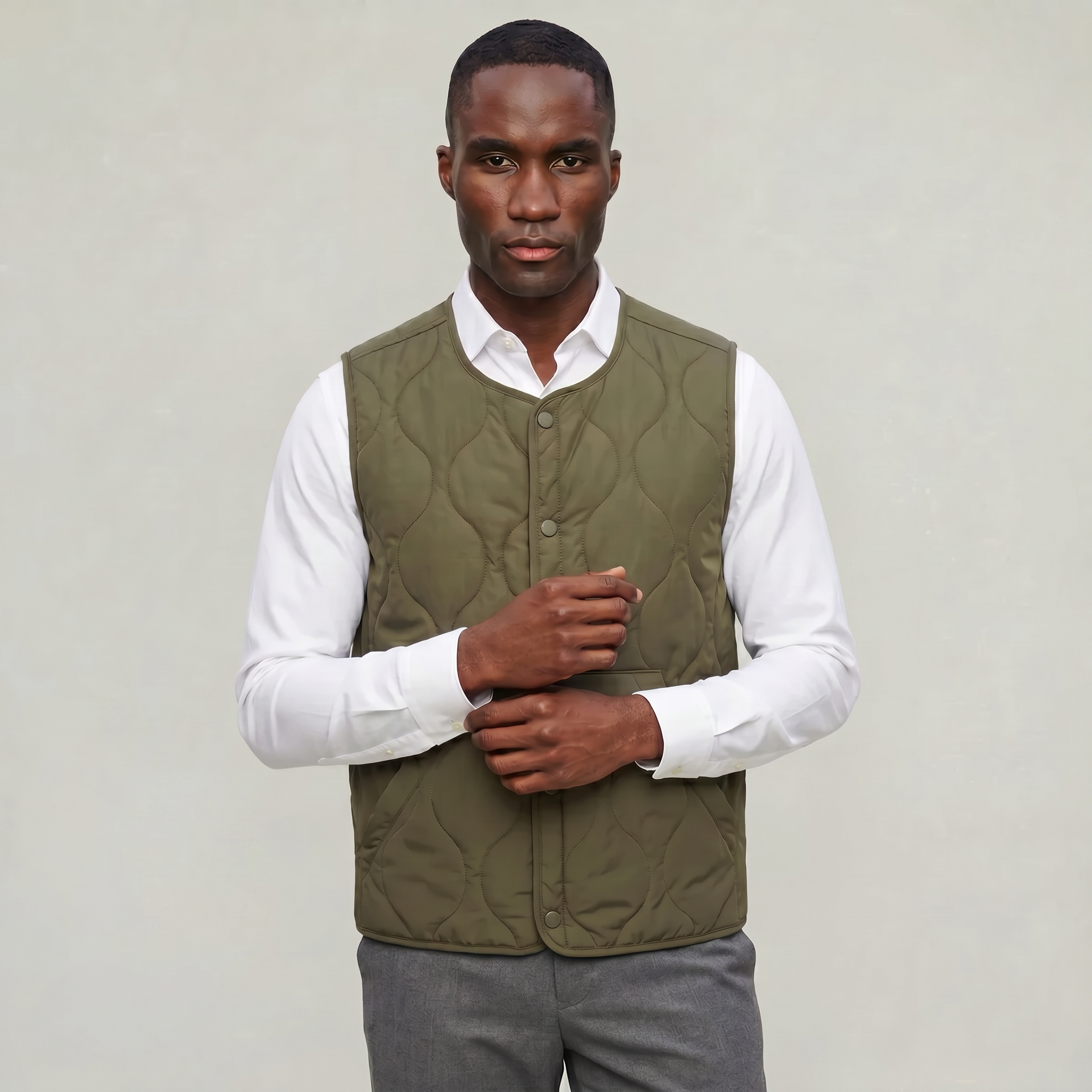Men’s Quilted Padded Vest - Lightweight Regular Fit