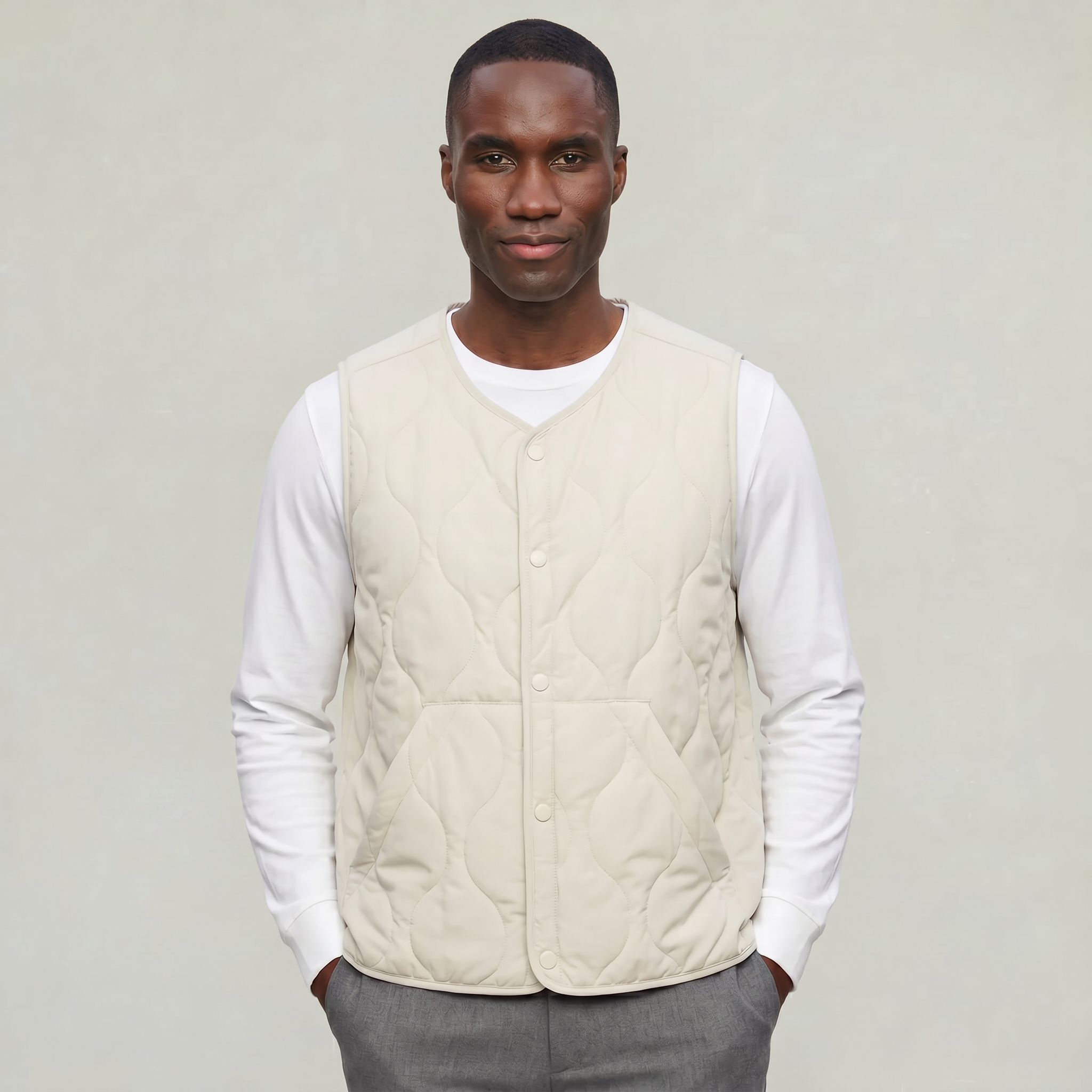 Men’s Quilted Padded Vest - Lightweight Regular Fit