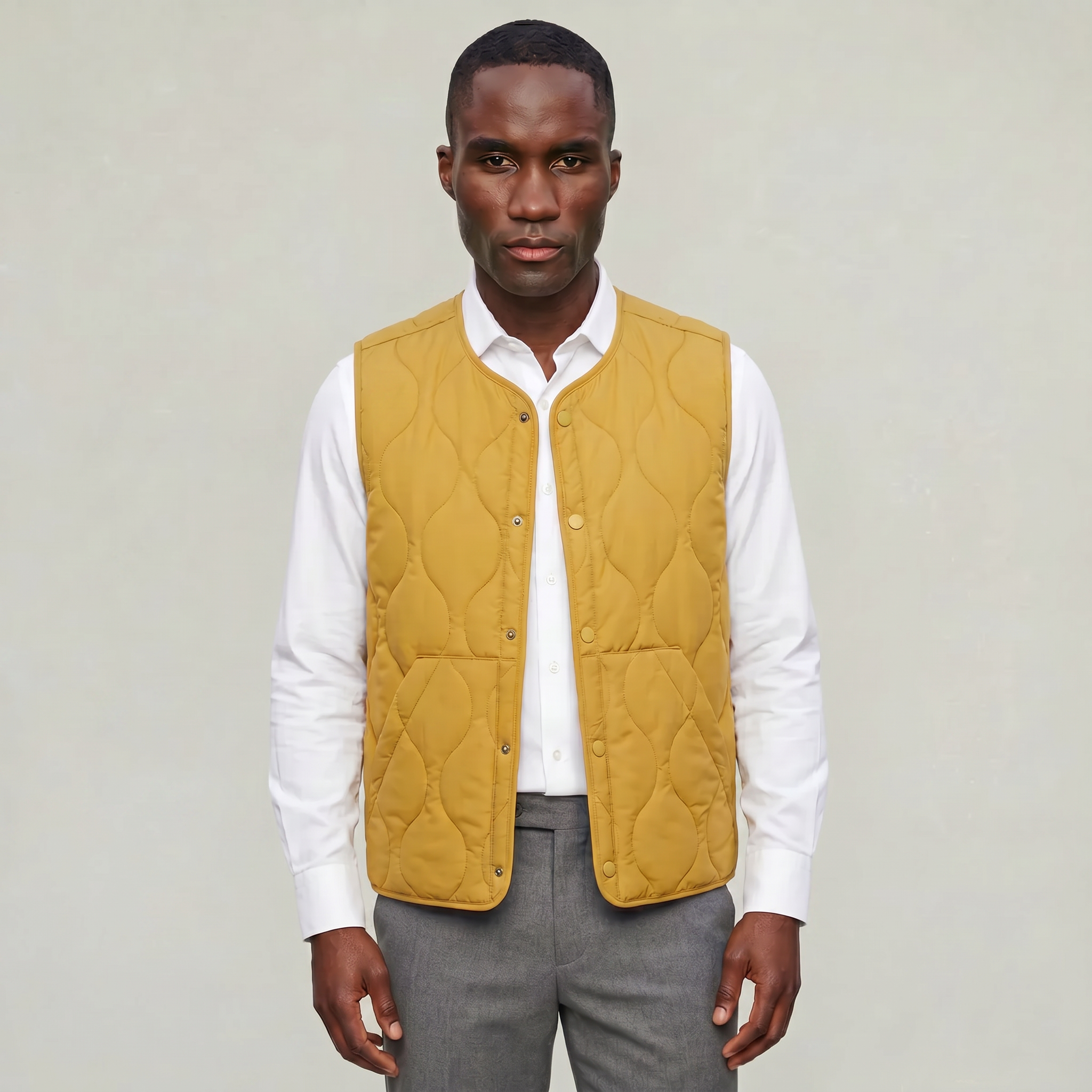 Men’s Quilted Padded Vest - Lightweight Regular Fit