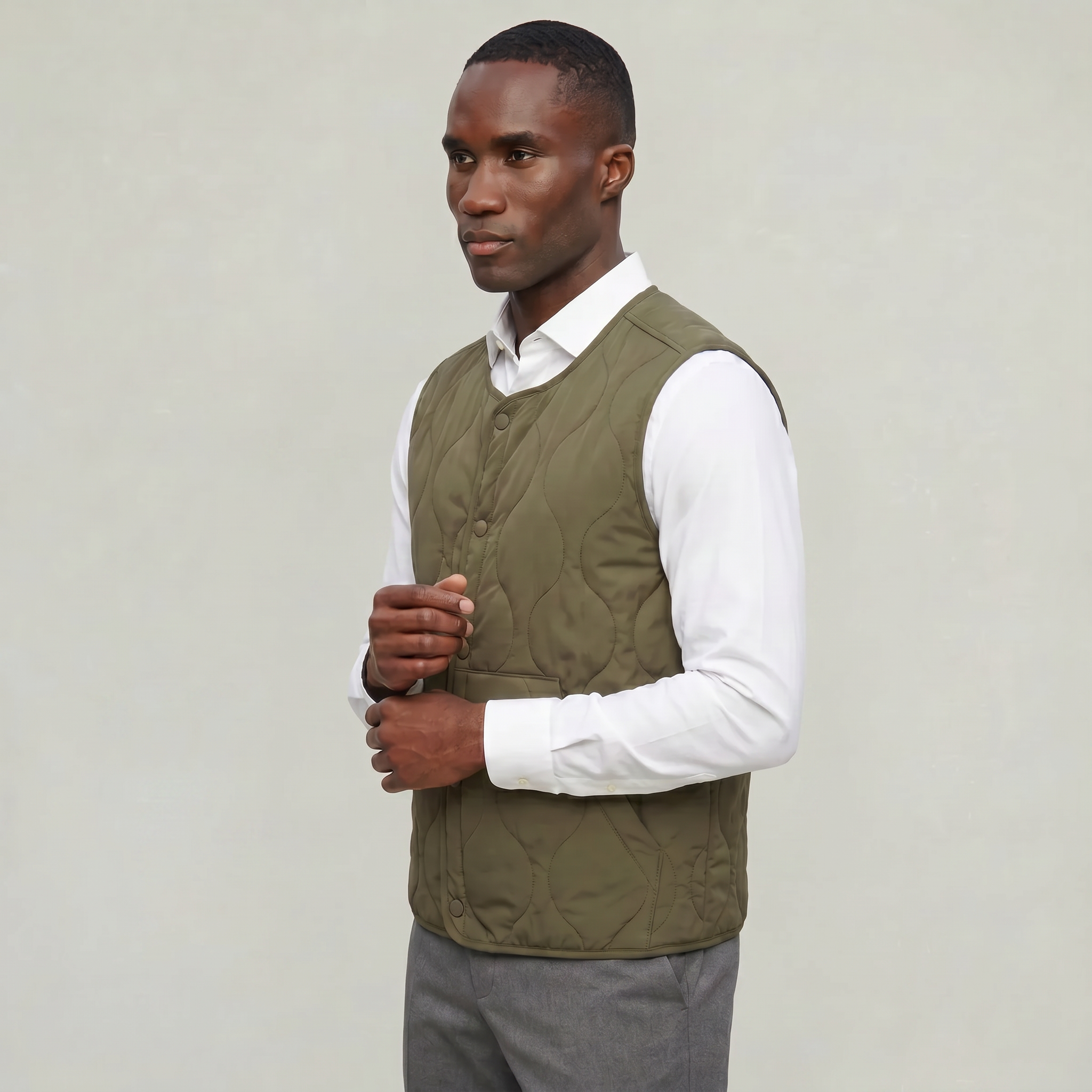 Men’s Quilted Padded Vest - Lightweight Regular Fit