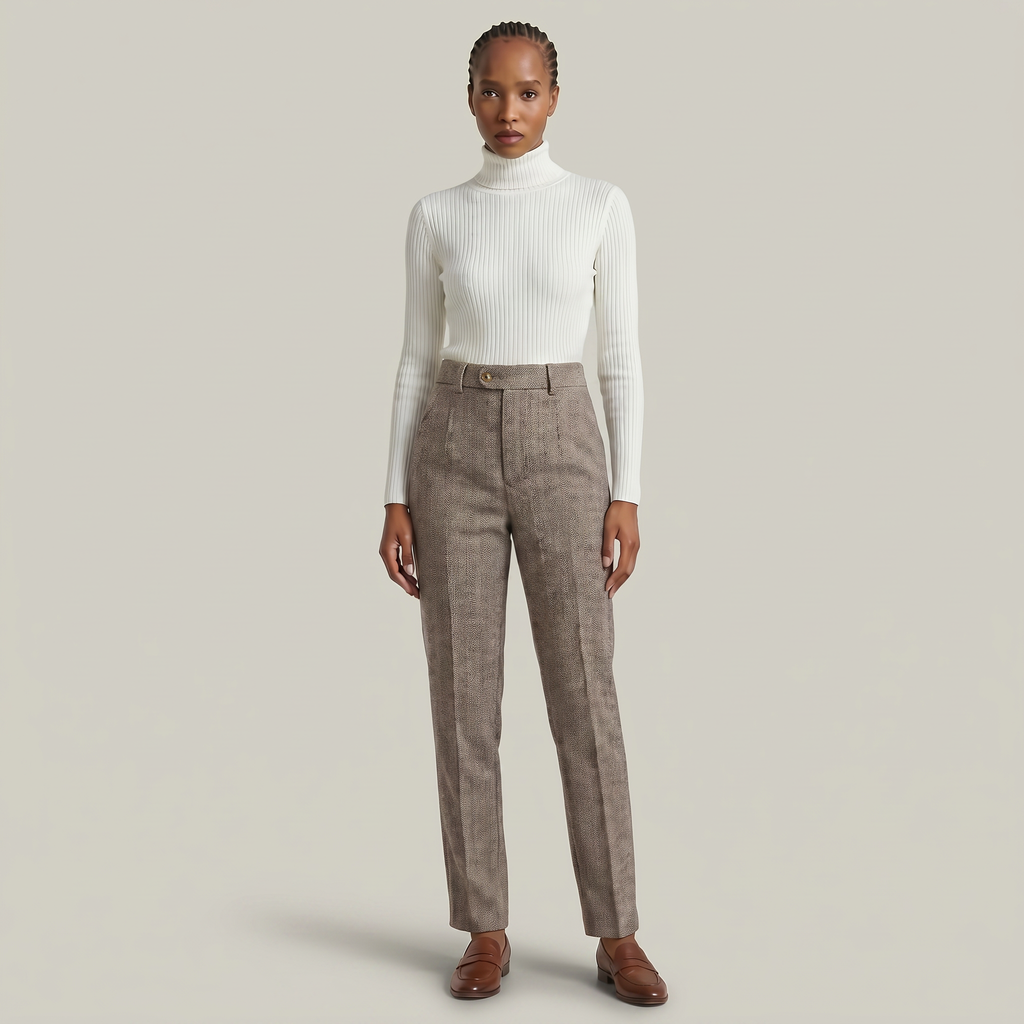 Women’s High Waist Suit Pants - Casual Harem Pencil Office Trousers
