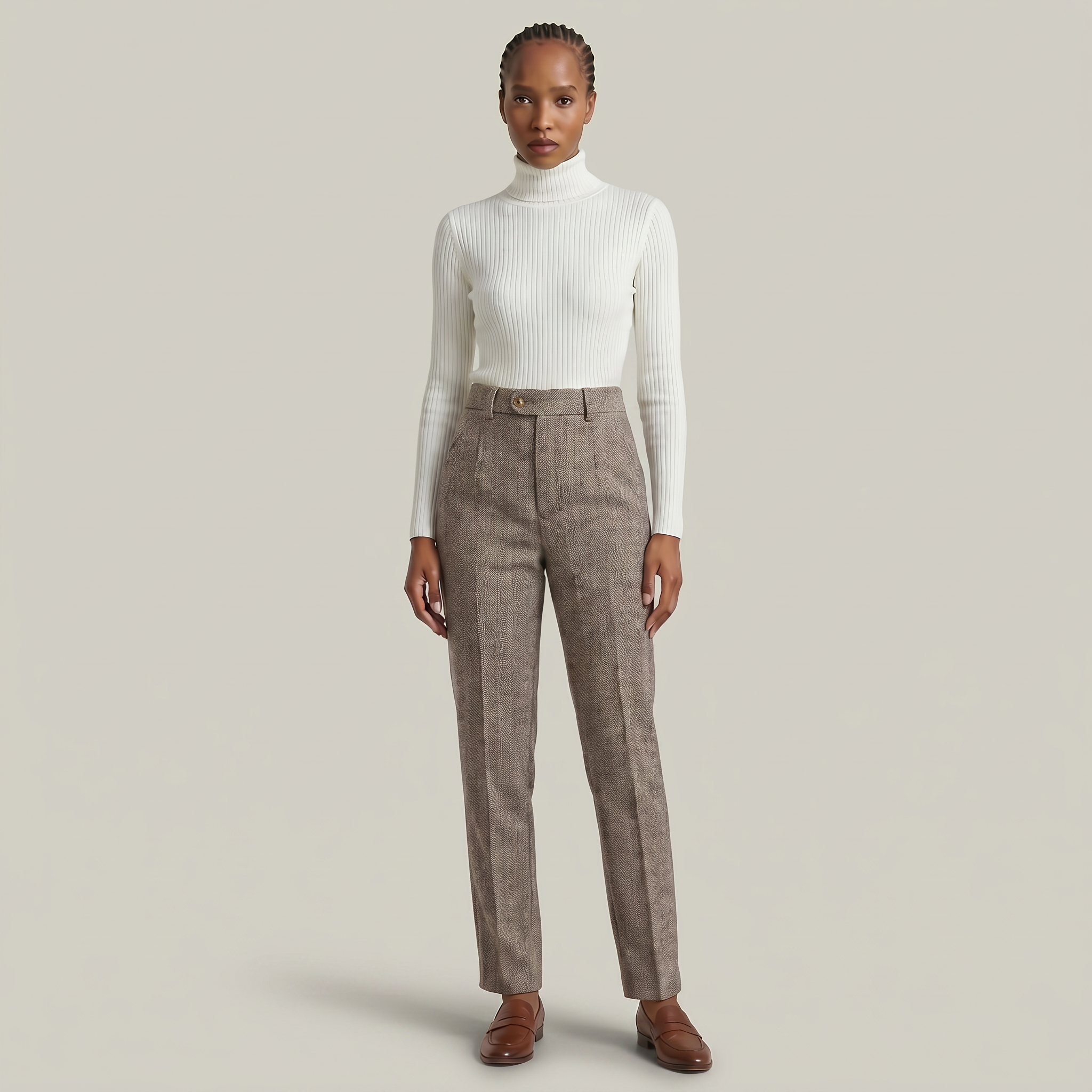 Women’s High Waist Suit Pants - Casual Harem Pencil Office Trousers