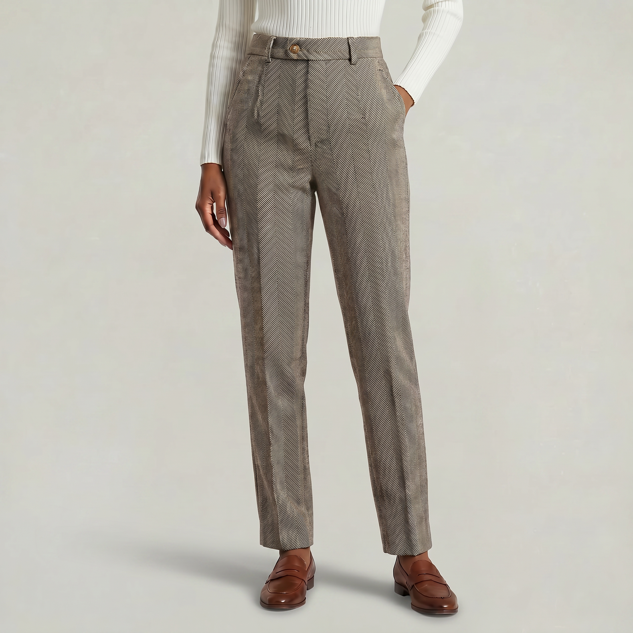 Women’s High Waist Suit Pants - Casual Harem Pencil Office Trousers