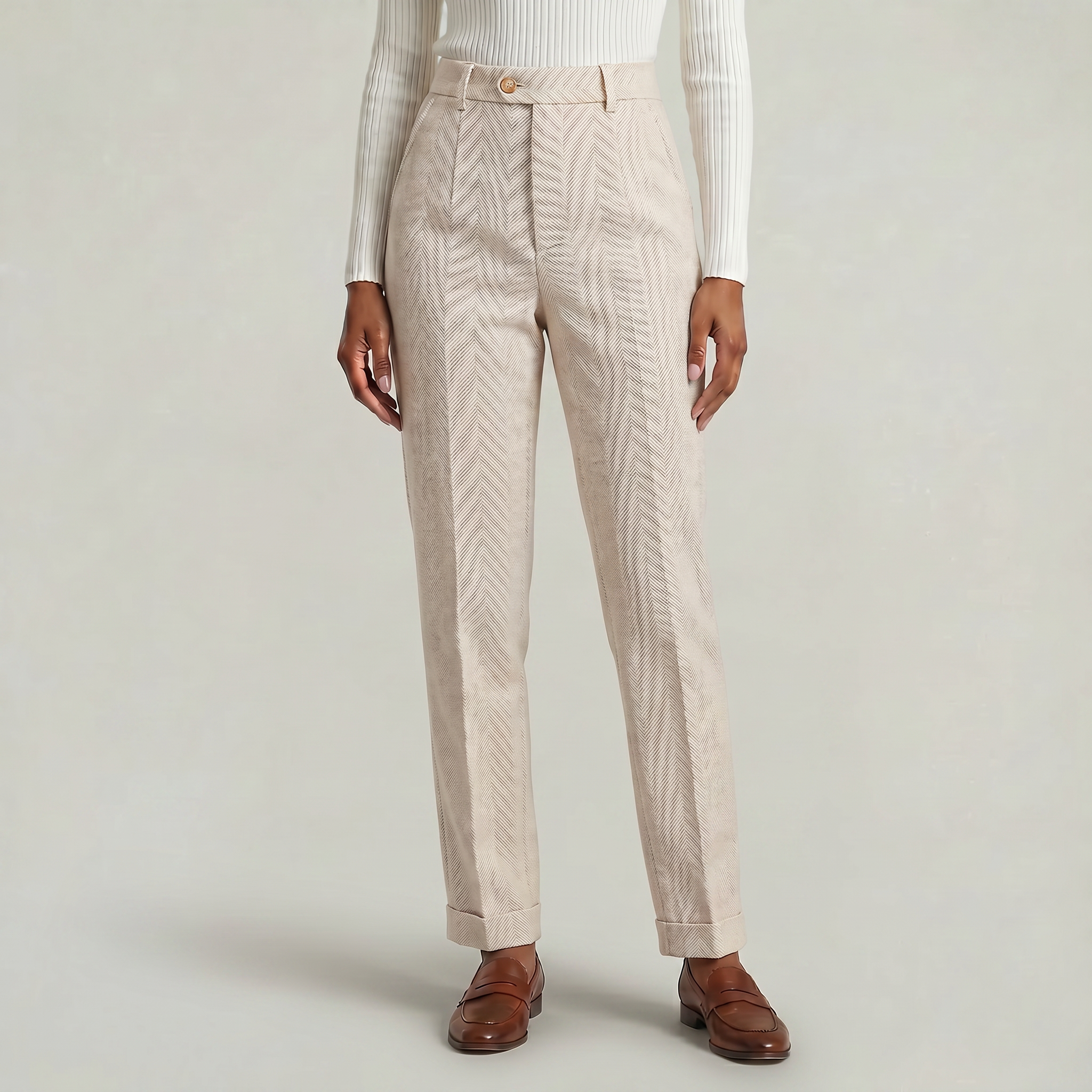 Women’s High Waist Suit Pants - Casual Harem Pencil Office Trousers