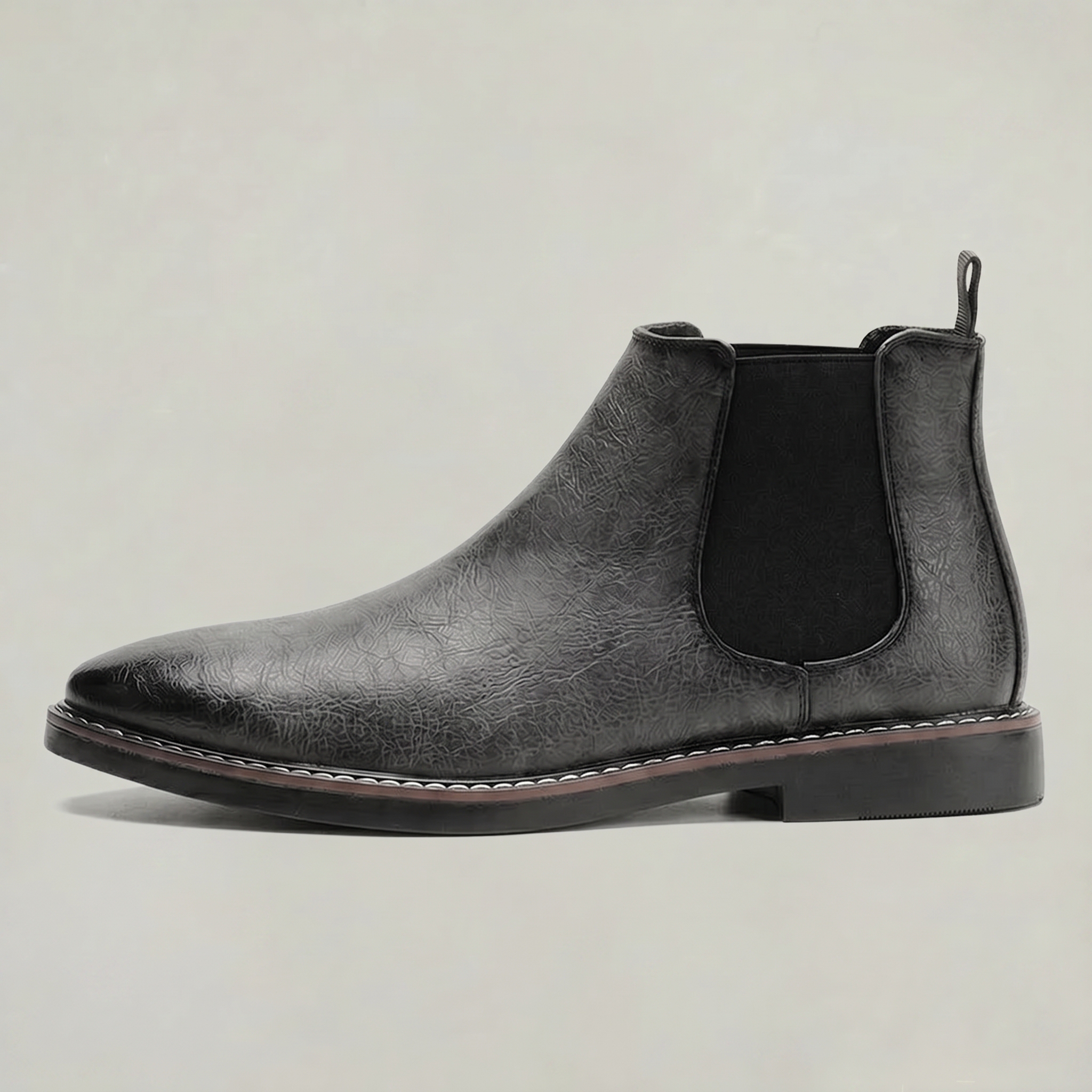 Men’s Leather Chelsea Boots - Classic Slip-On Ankle Fit
