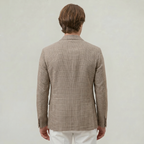 Men’s Wool Tweed Blazer - Single Button Tailored Fit