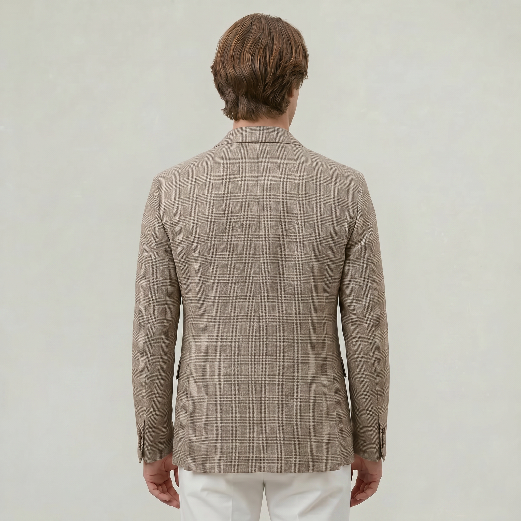 Men’s Wool Tweed Blazer - Single Button Tailored Fit