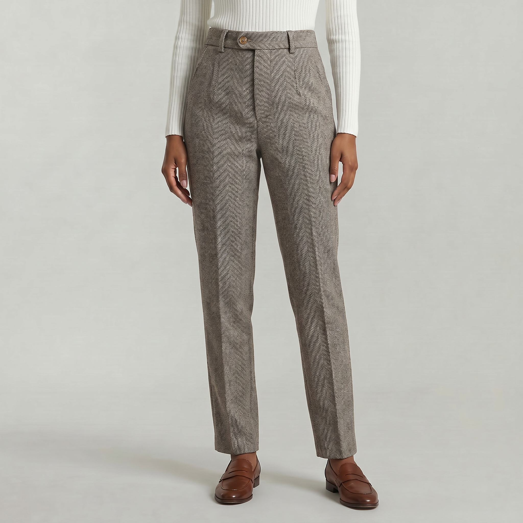 Women’s High Waist Suit Pants - Casual Harem Pencil Office Trousers