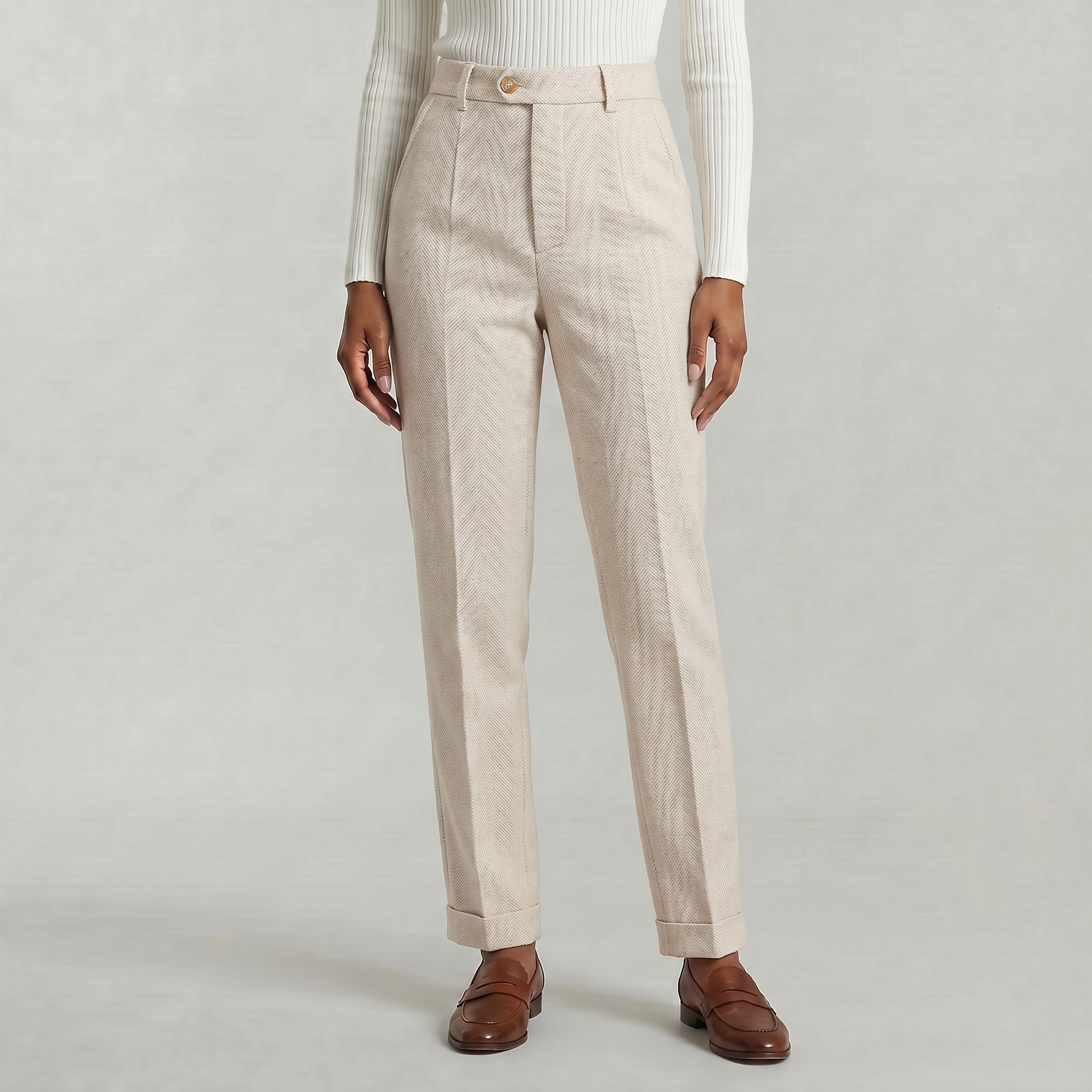 Women’s High Waist Suit Pants - Casual Harem Pencil Office Trousers