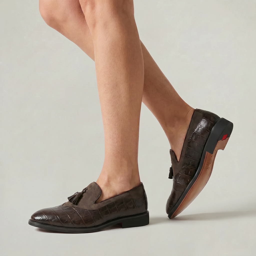 Men’s Tassel Loafers - Smart Casual Slip On Dress Shoes