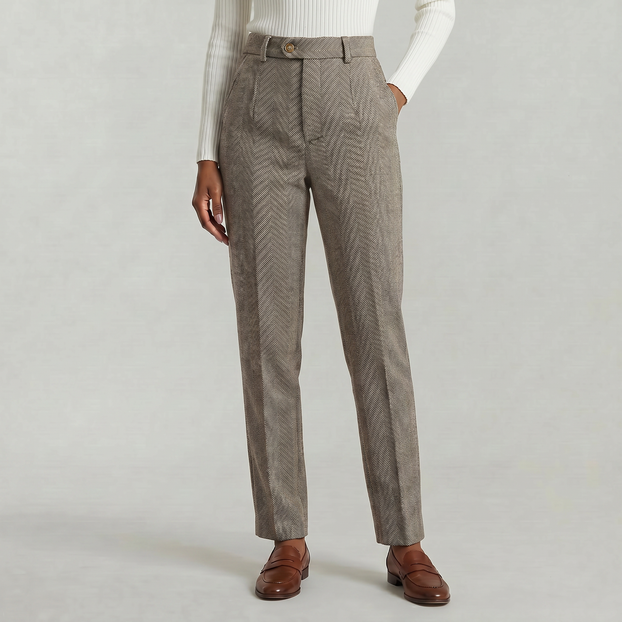 Women’s High Waist Suit Pants - Casual Harem Pencil Office Trousers