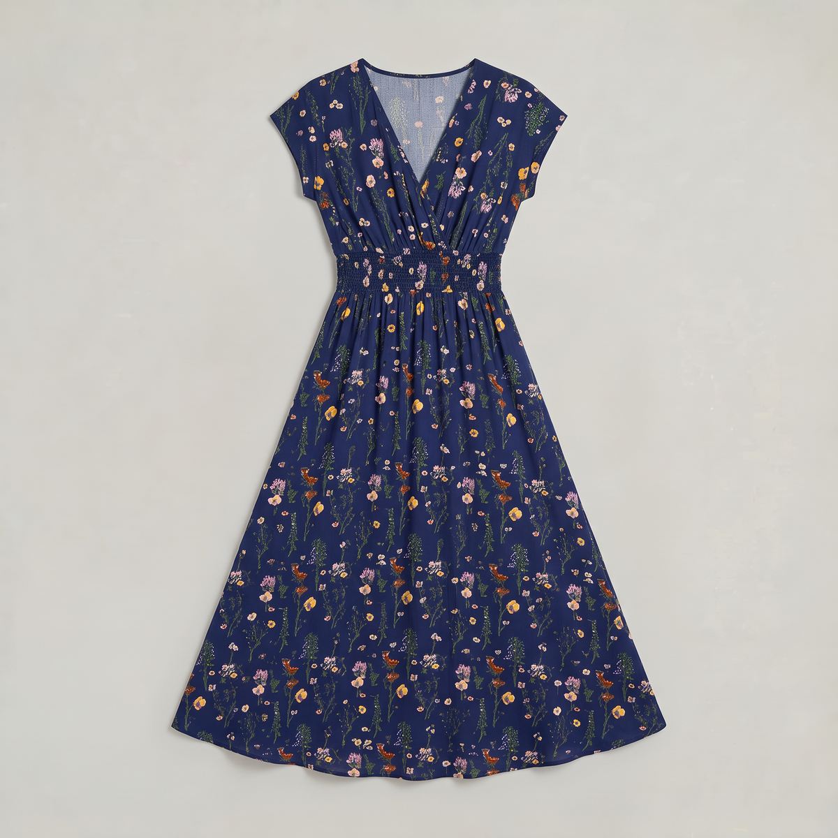 Women’s Floral Print V-Neck Maxi Dress