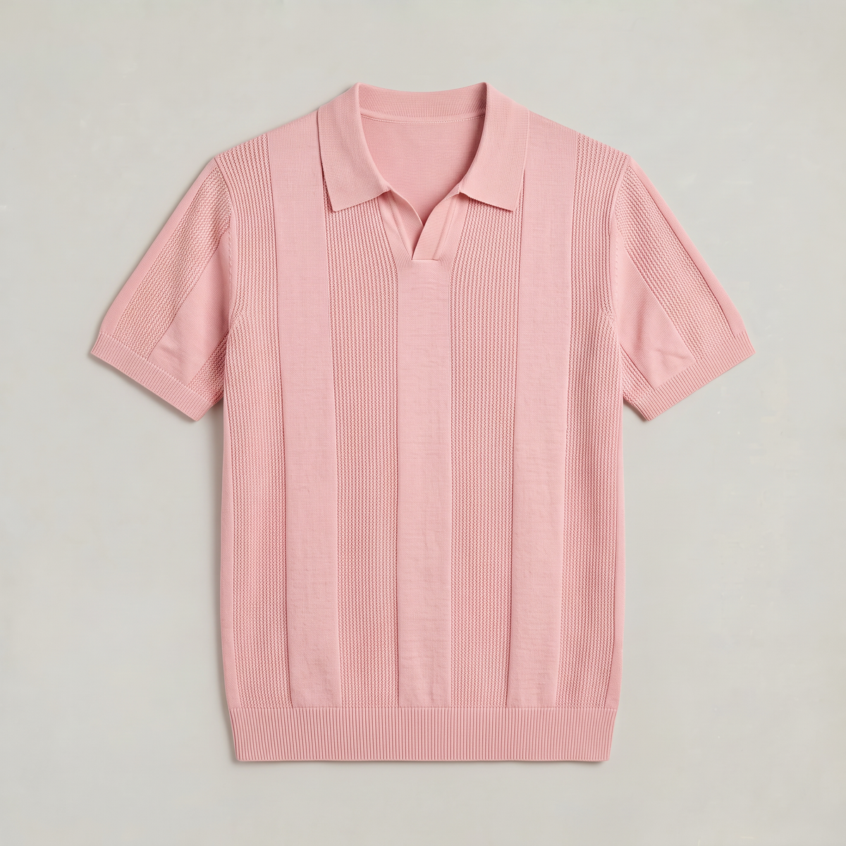 Men’s Knitted Short Sleeve Polo Shirt