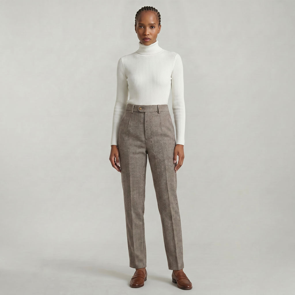 Women’s High Waist Suit Pants - Casual Harem Pencil Office Trousers