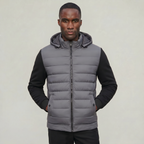 Men’s Quilted Puffer Jacket - Hooded Zip-Up Regular Fit