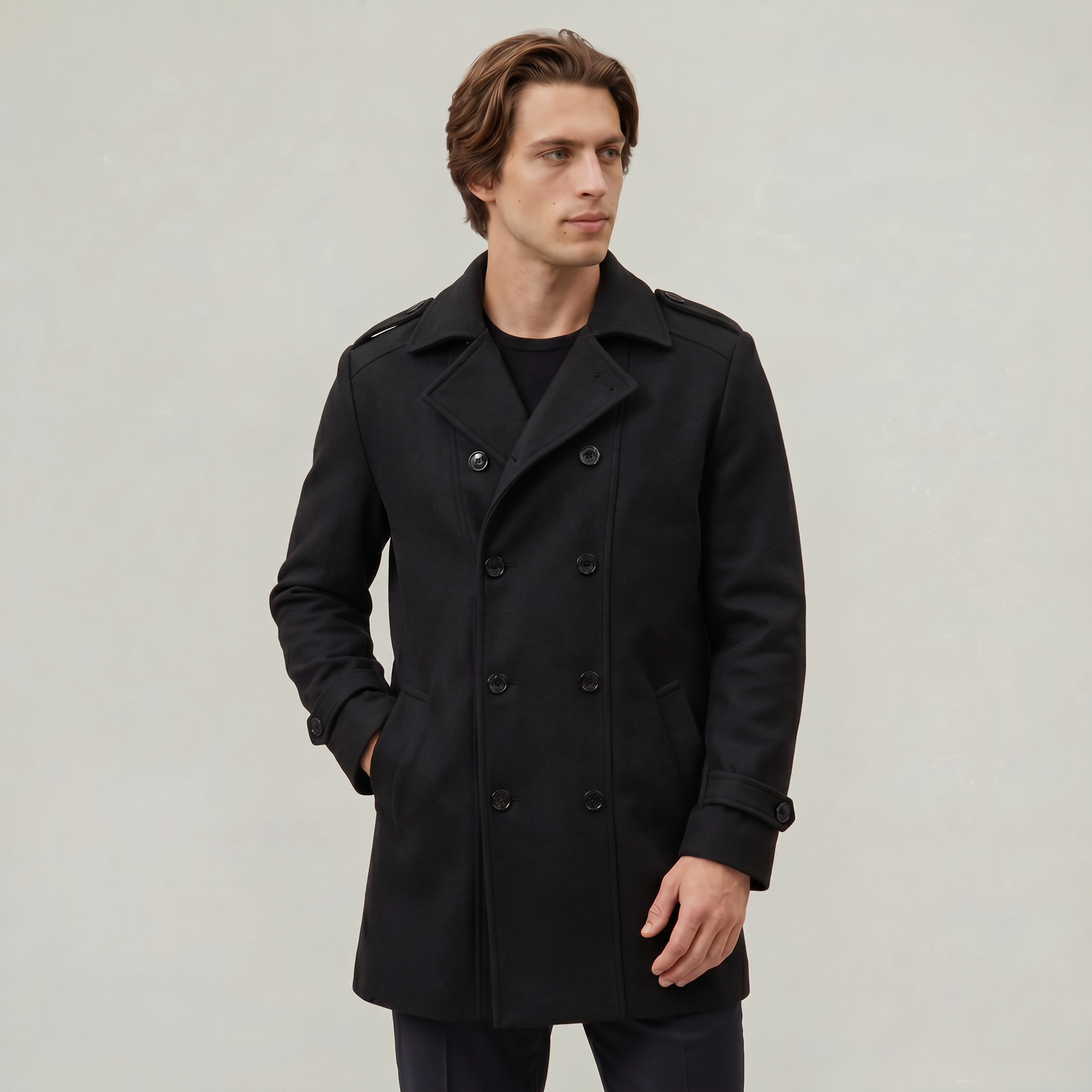 Men’s Lightweight Buttoned Autumn Coat