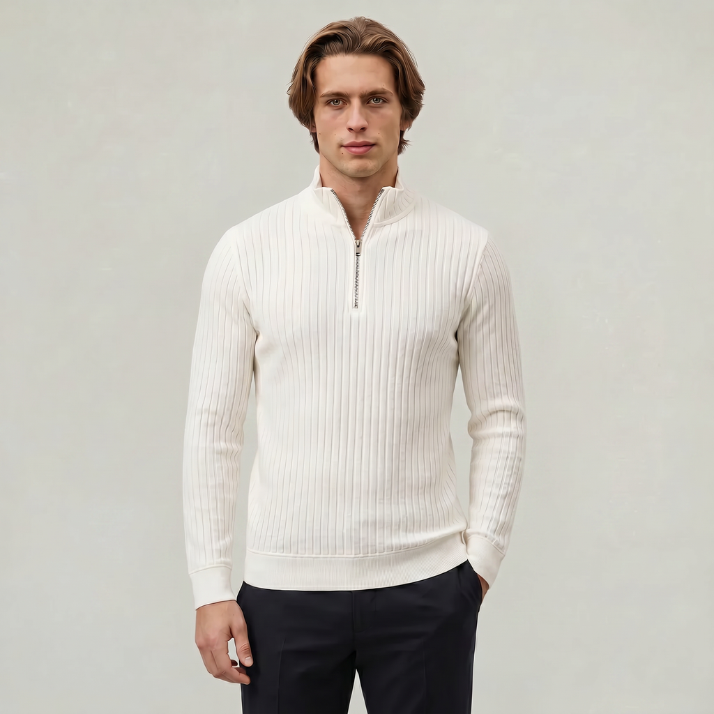 Men’s Quarter Zip Knitted Autumn Jumper