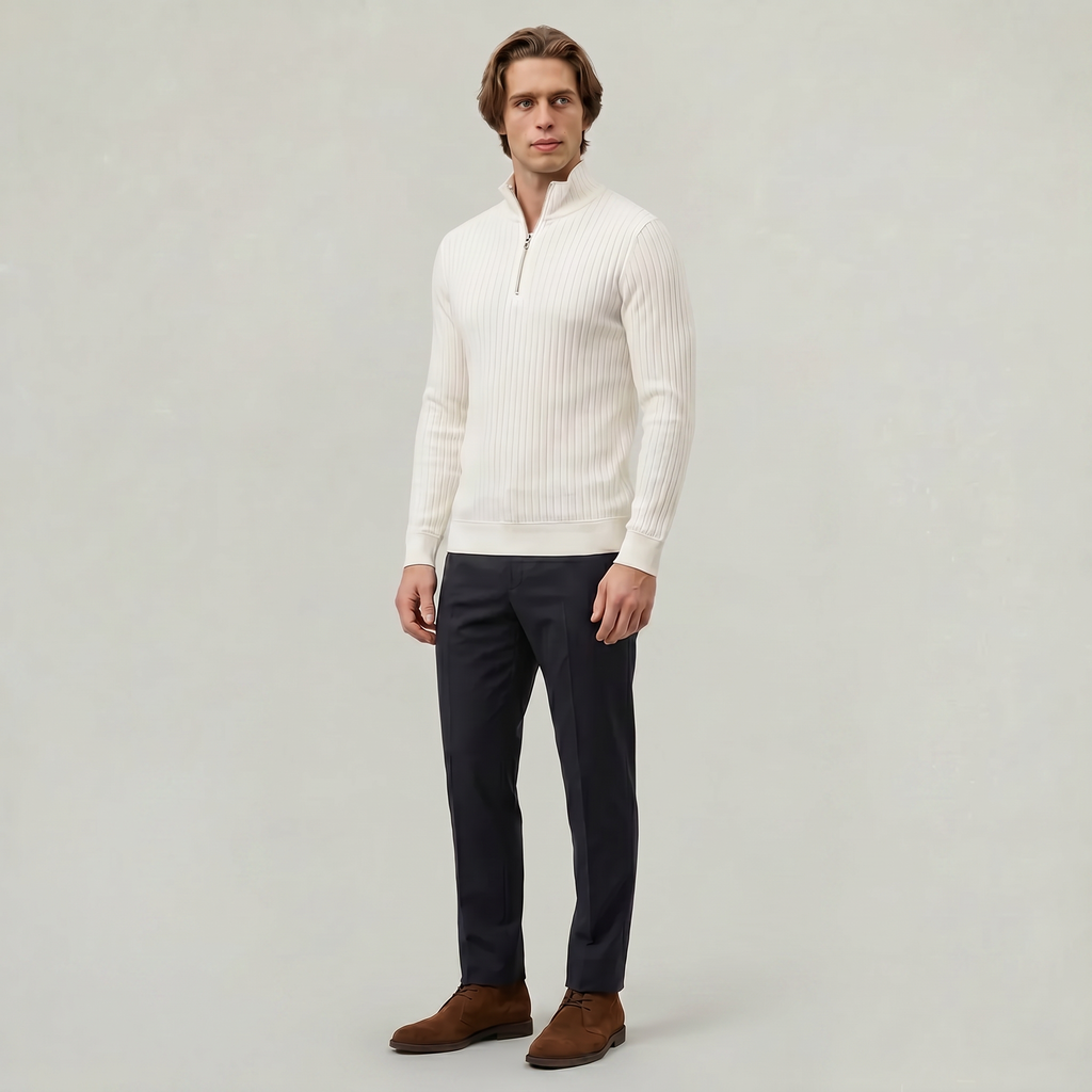 Men’s Quarter Zip Knitted Autumn Jumper