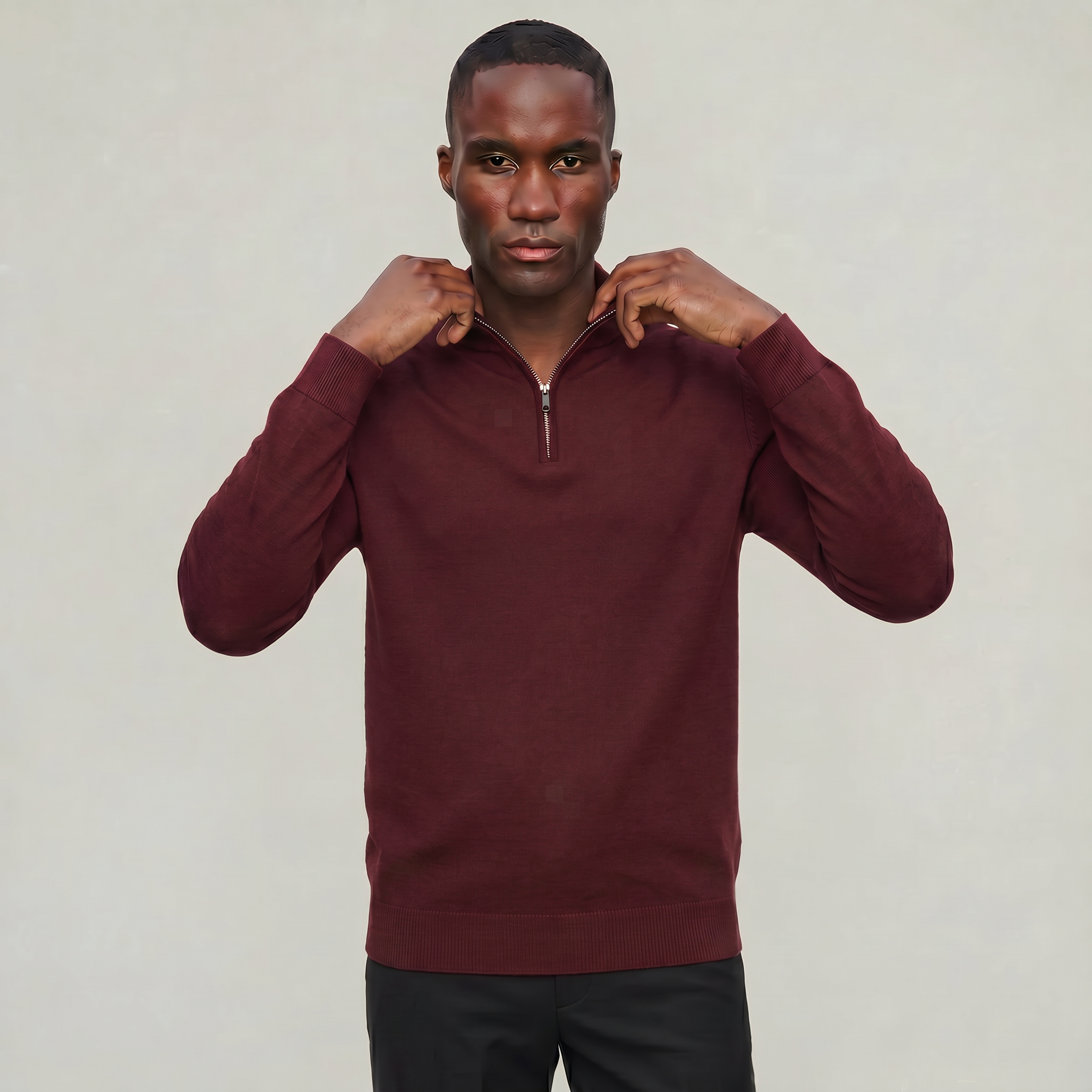 Men’s Half Zip Knit Sweater