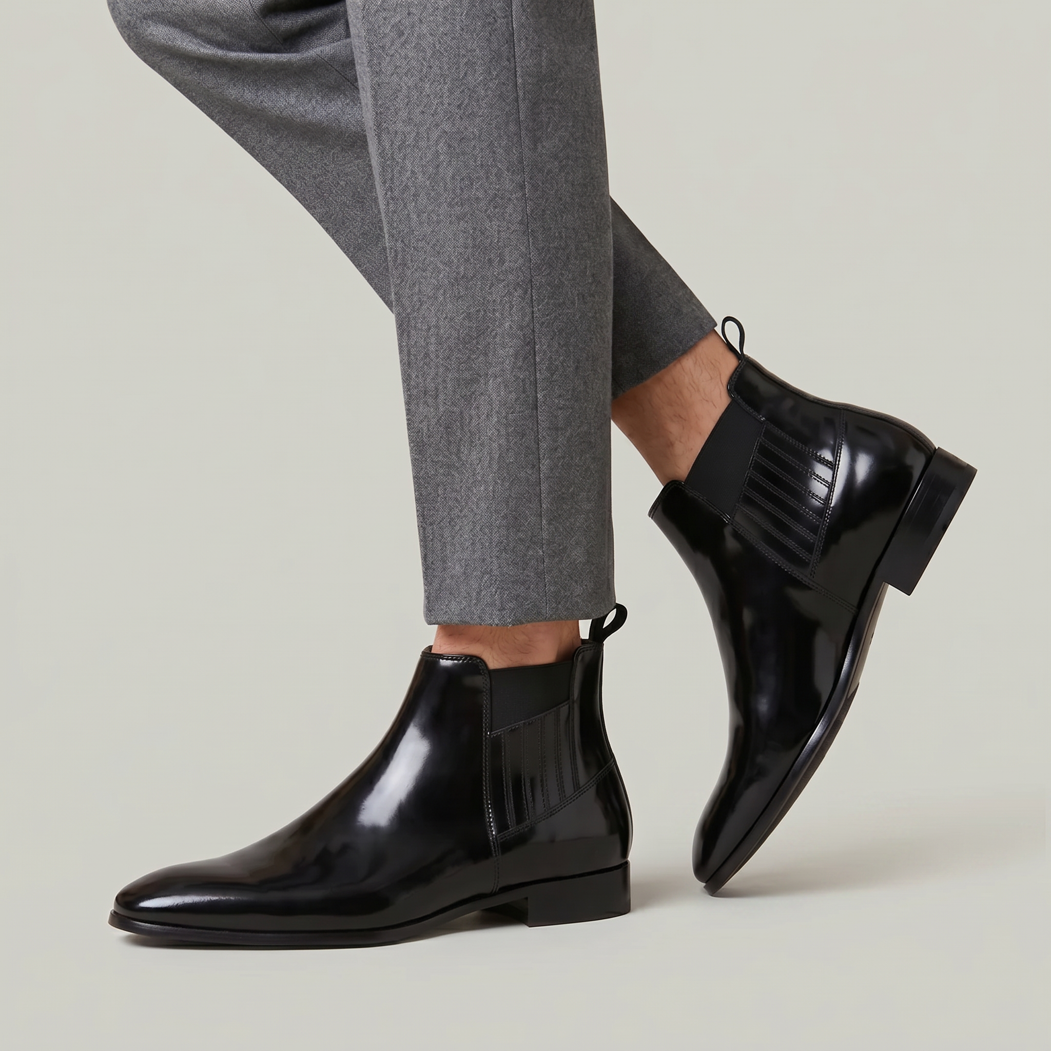 Men’s Pointed Toe Chelsea Boots - Ankle Fit