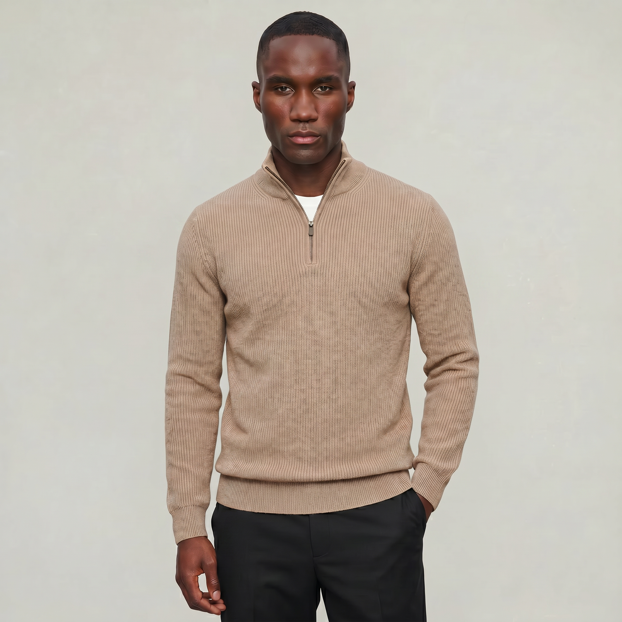 Men’s Half Zip Knit Sweater