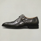 Men’s Wingtip Monk Strap Buckle Shoes