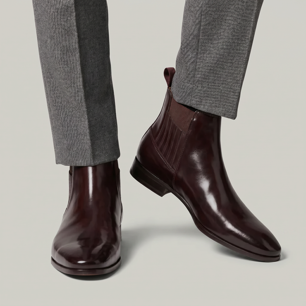 Men’s Pointed Toe Chelsea Boots - Ankle Fit