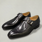 Men’s Wingtip Monk Strap Buckle Shoes