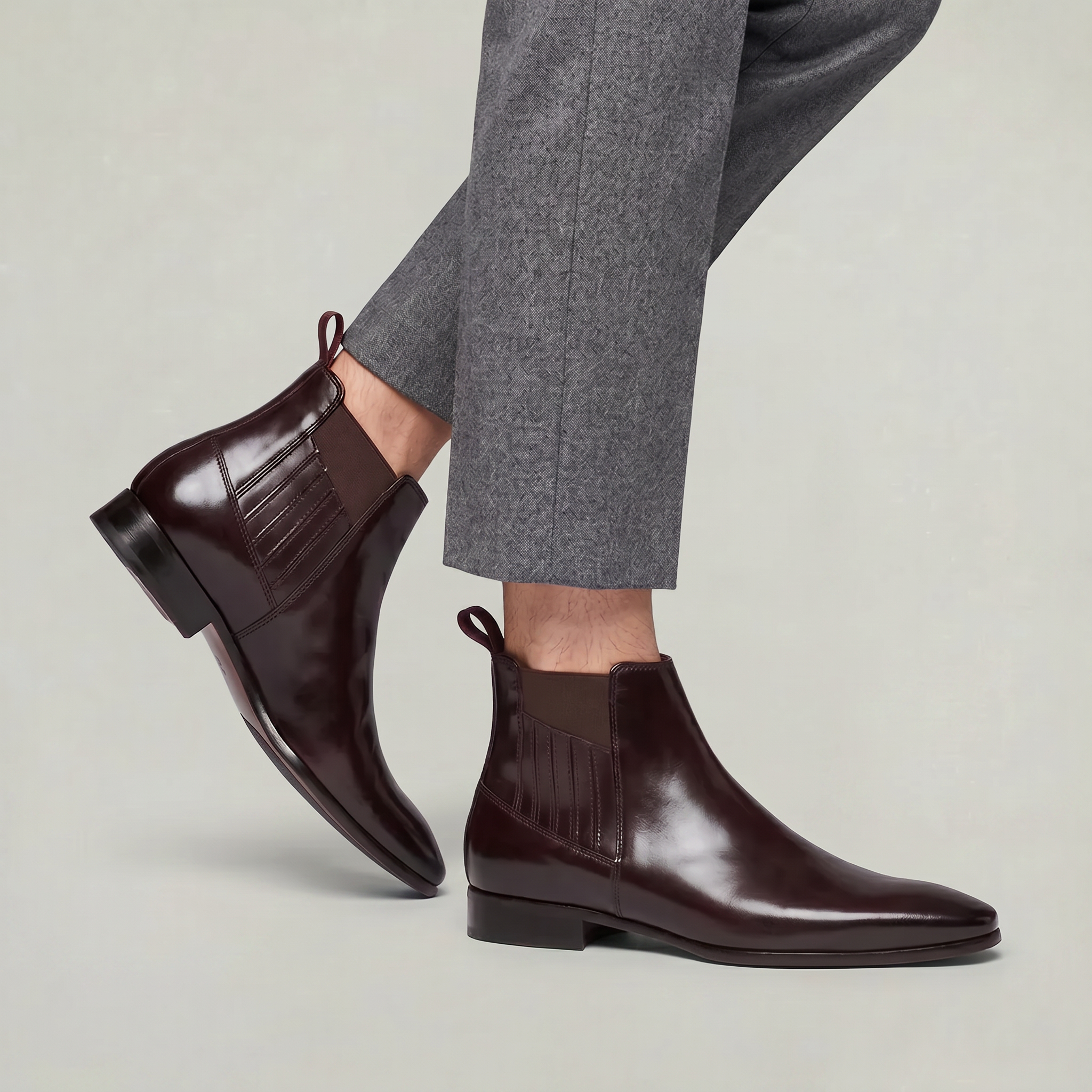 Men’s Pointed Toe Chelsea Boots - Ankle Fit