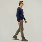 Men’s Round Toe Combat Boots - High-Top Lace-Up Fit