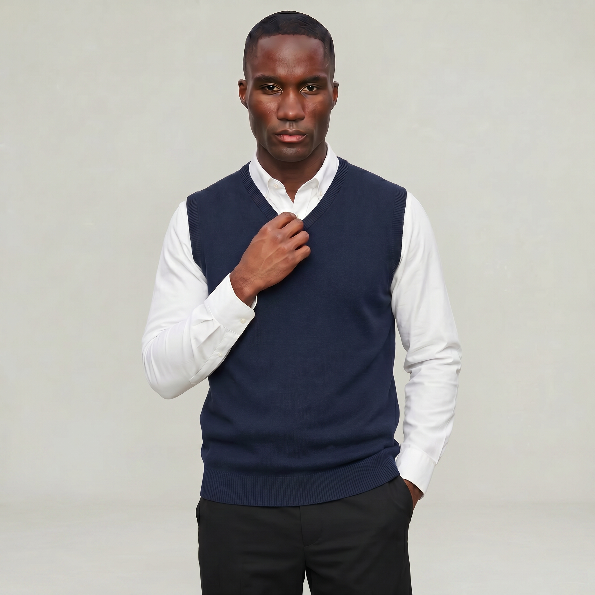 Men's Knit Spencer Vest – Sleeveless V-Neck Jumper