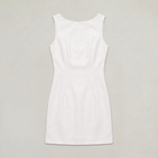 Women’s Mini Dress Boat Neck Tailored Fit