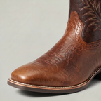 Men’s Square-Toe Western Boots - Pull-On Mid-Calf Cowboy Fit